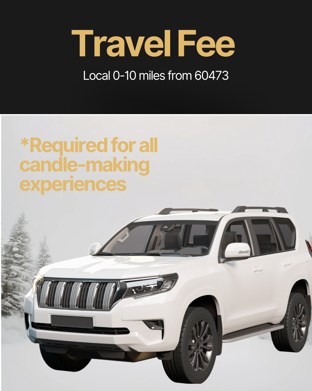 LocalTravel Fee 0-10 miles – The Wick and Wine Experience