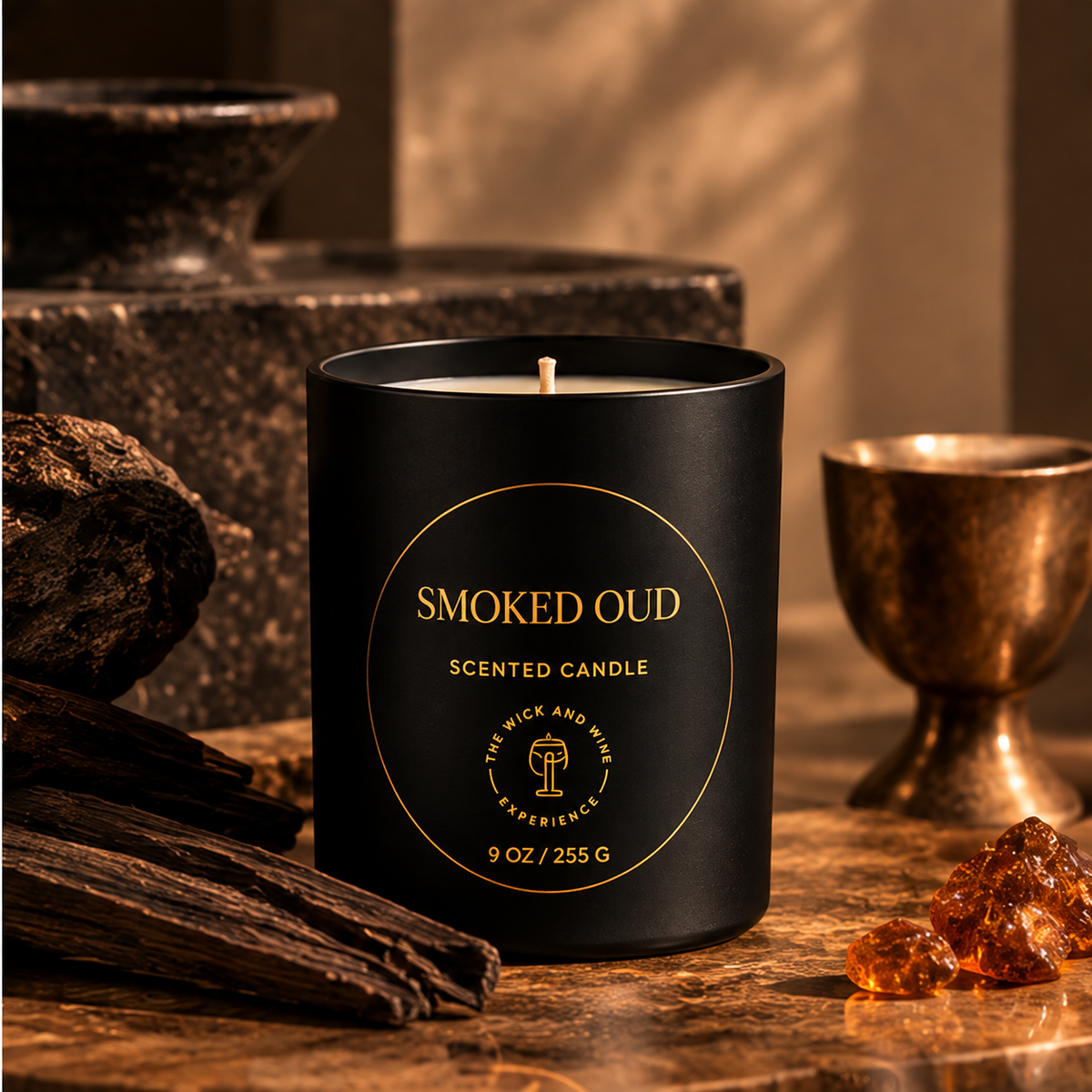 Smoked Oud | 9 oz Coconut Soy Wax Candle — candle only