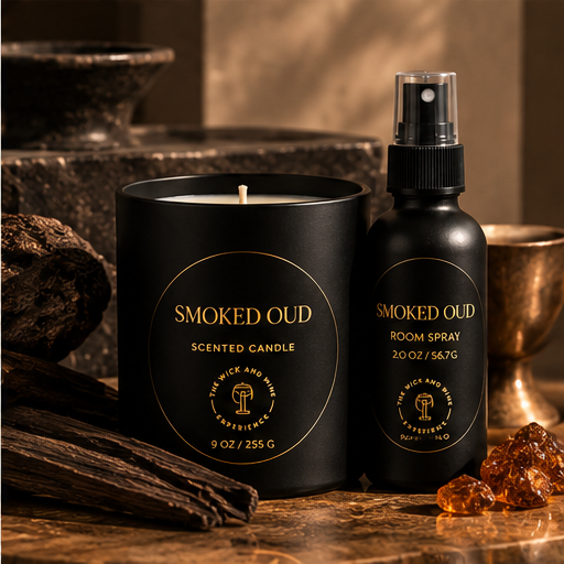 Smoked Oud candle and room spray duo